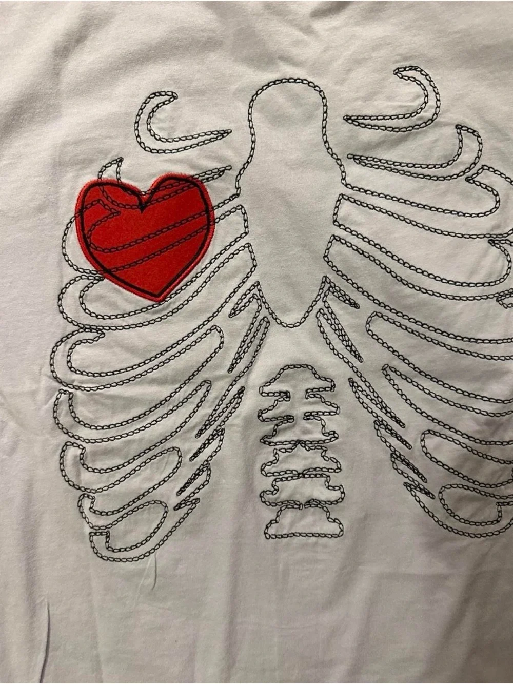 Members Only White T-Shirt with Red Heart Logo
